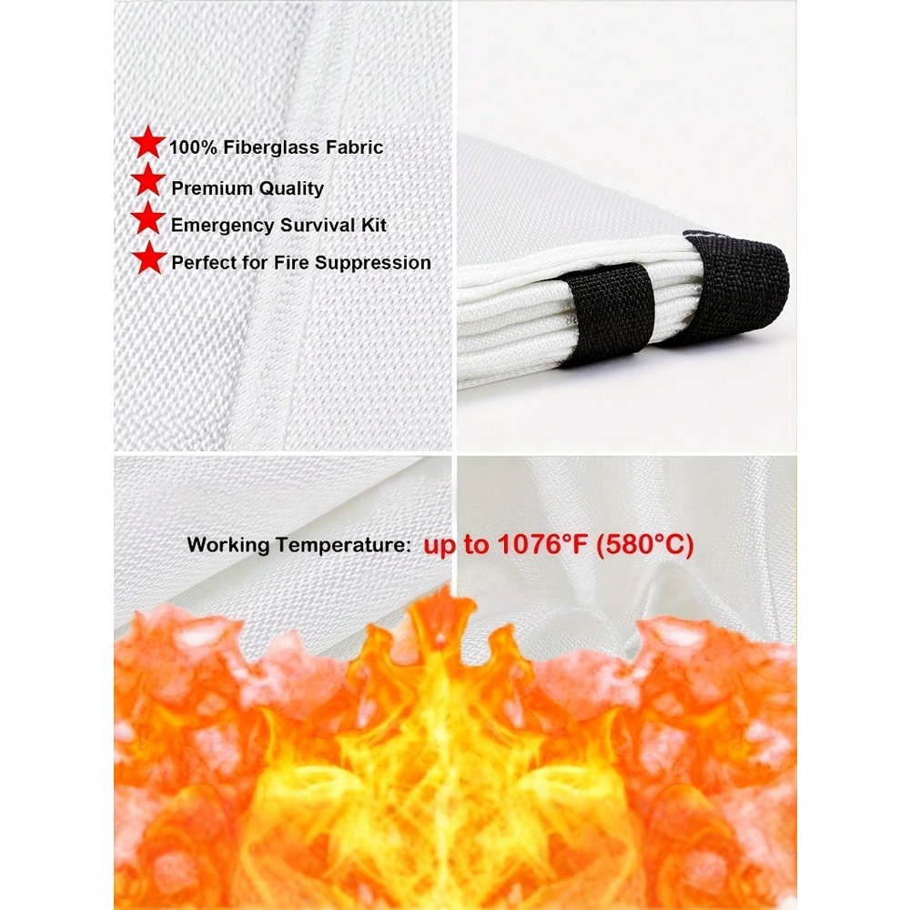 Fire Blanket 39.37 X 39.37 Inc - огляд і ціна Fire Blanket Kitchen