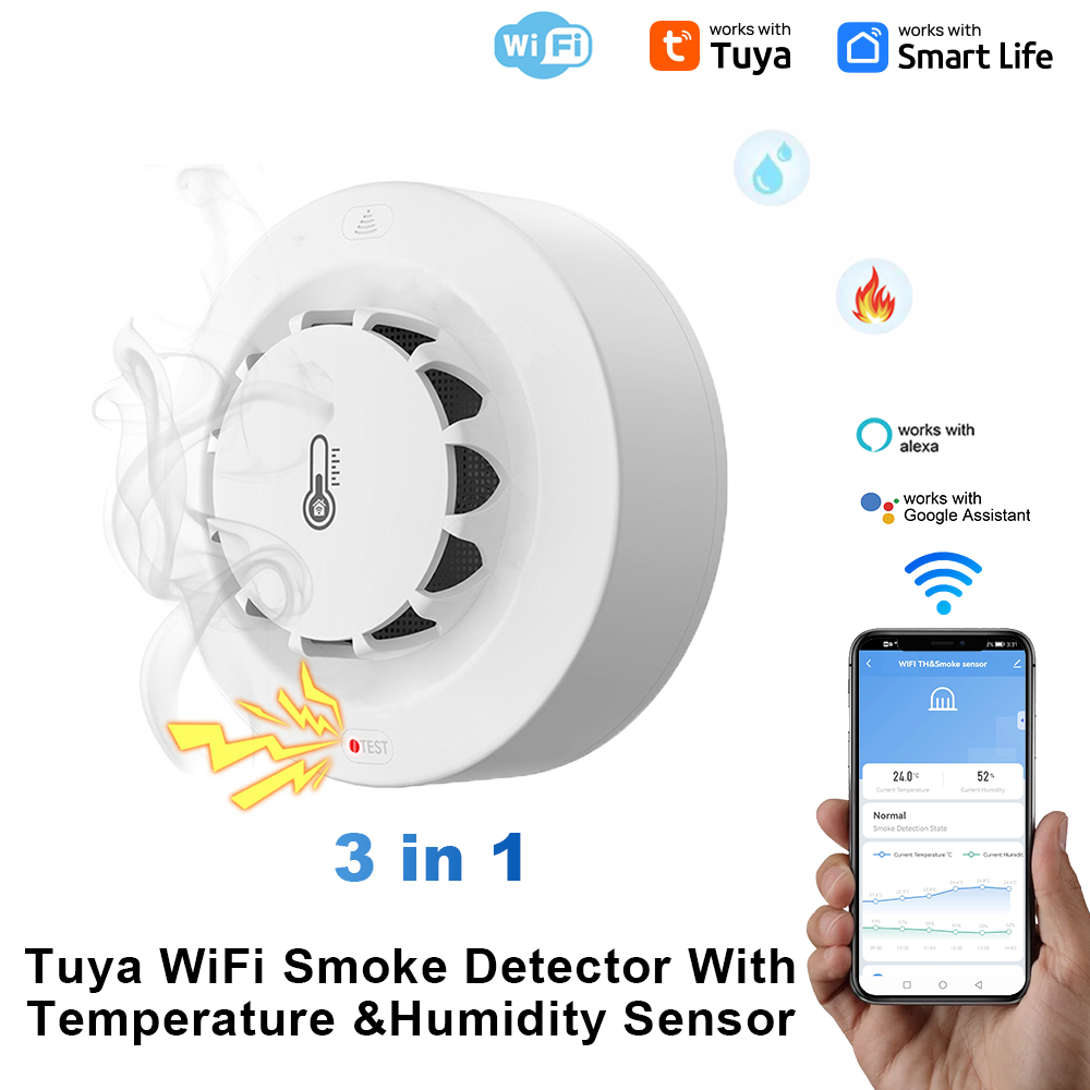 Tuya Wifi BT Two Connection Sm - огляд і ціна Smoke Detector Interconnected