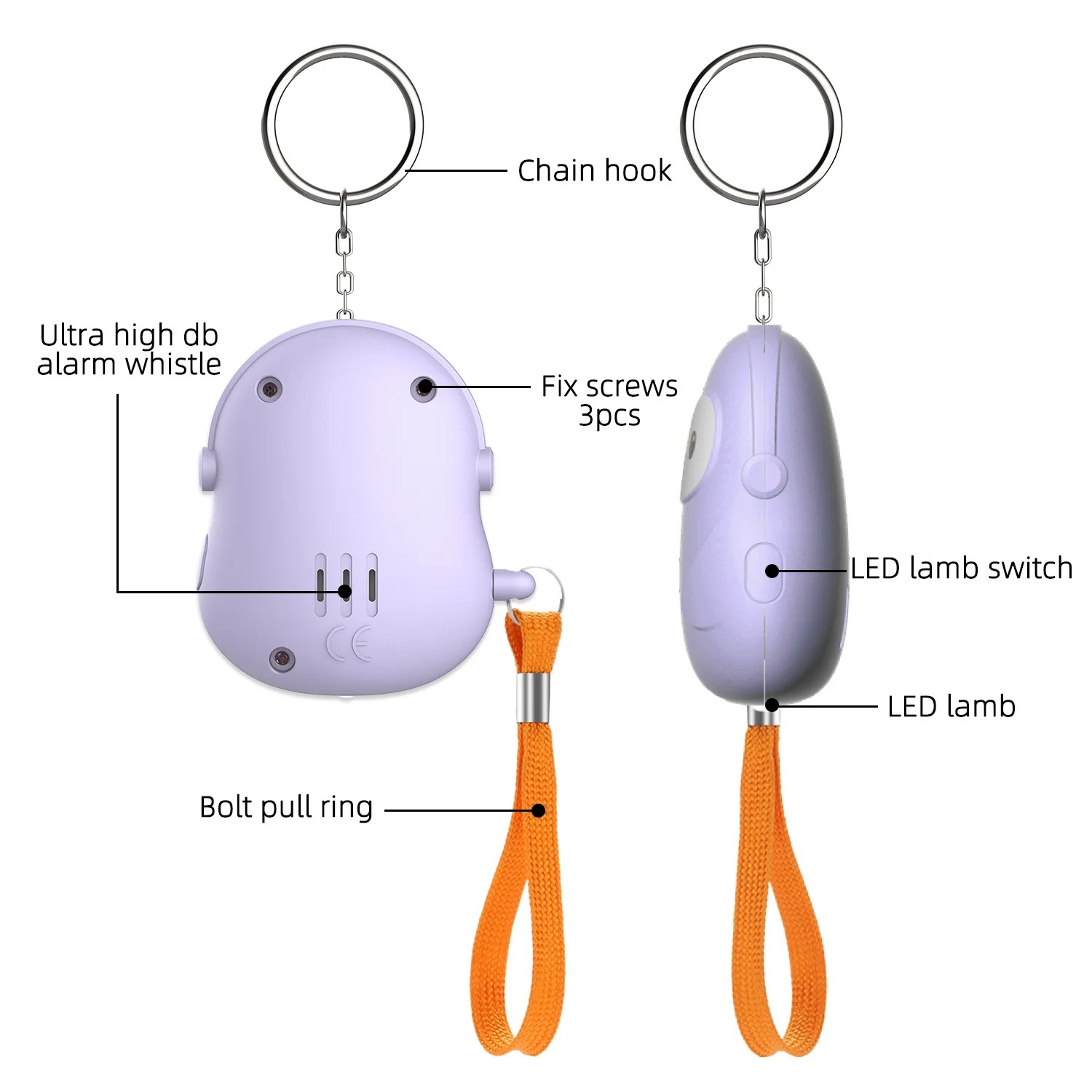 Personal Self Defense 5Pcs Ala - огляд і ціна Personal Alarm Keychain