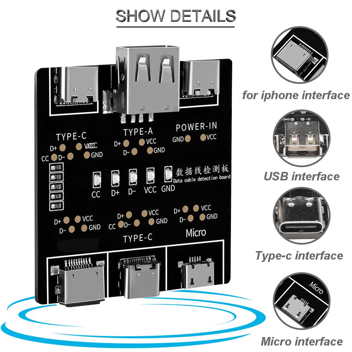 DT3 Data Cable Detection Board - огляд і ціна Co Detector Plug