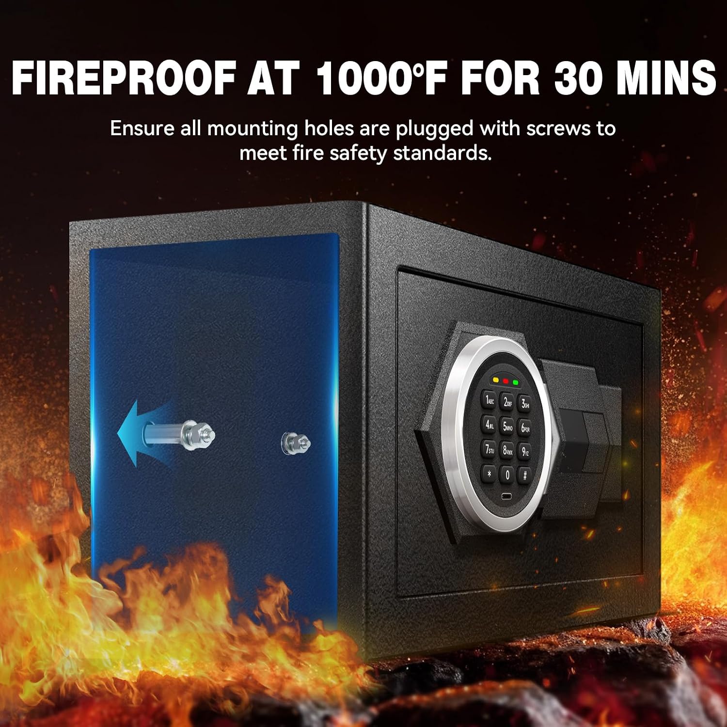 Fireproof Home Safe Box- Steel - огляд і ціна Lockbox Key Secure