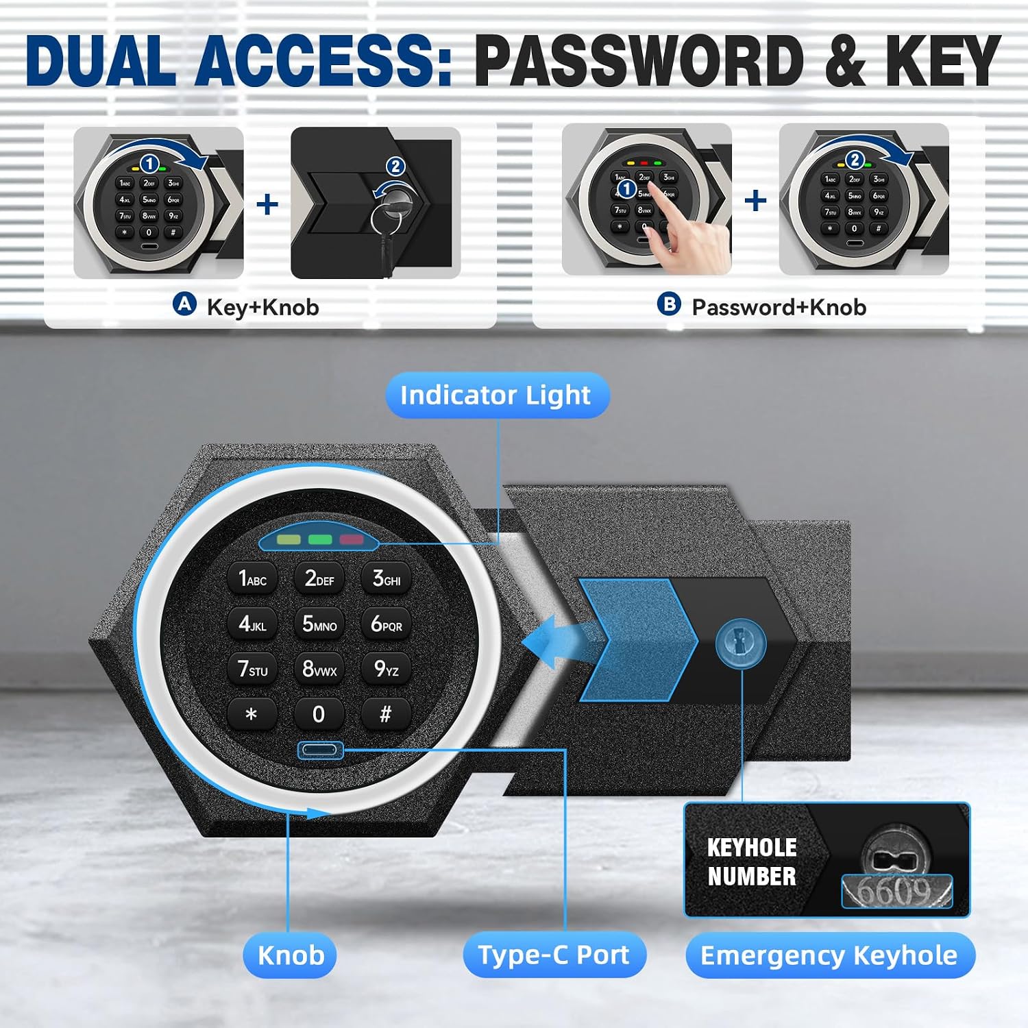 Fireproof Home Safe Box- Steel - огляд і ціна Lockbox Key Secure