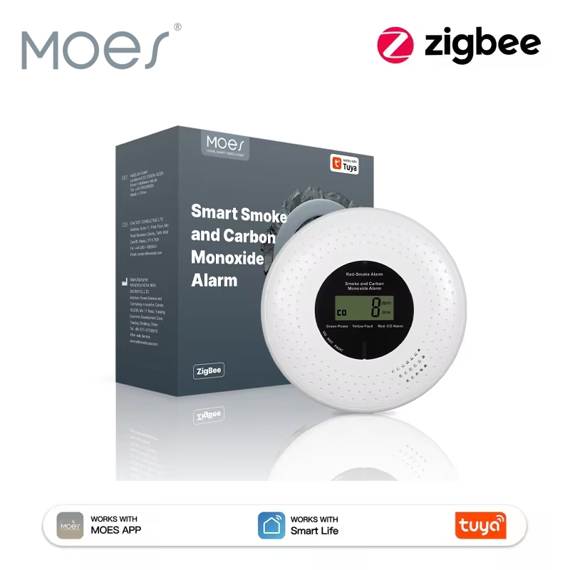 MOES Tuya ZigBee Smoke and Car - огляд і ціна Co Detector Plug