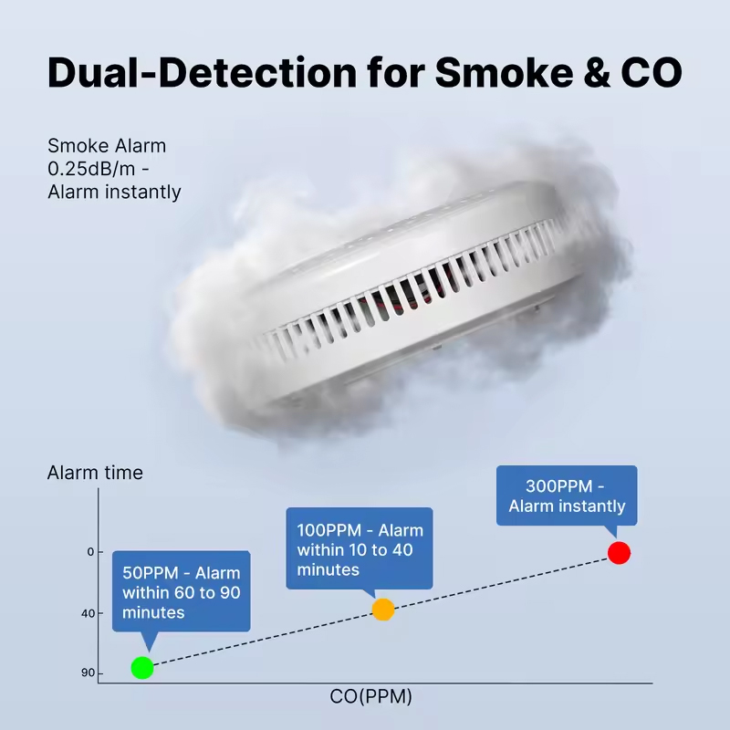 MOES Tuya ZigBee Smoke and Car - огляд і ціна Co Detector Plug